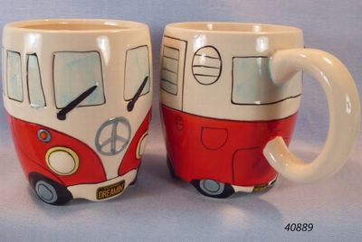Souvenir mug, coffee cup handpainted van California Souvenir