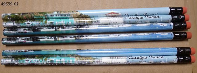 49699-01 Catalina Island souvenir pencil, harbor scene design. 