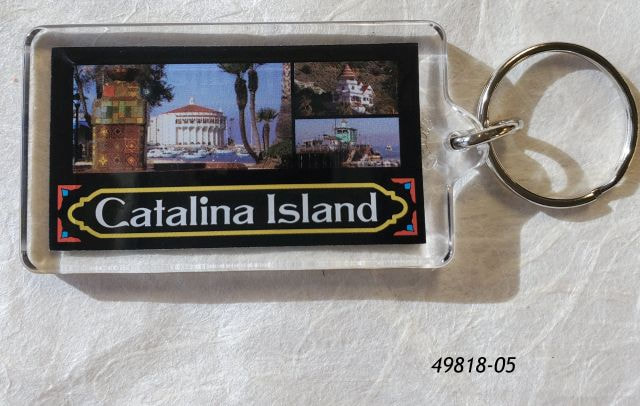 49818-05 Catalina Island souvenir plastic keyring with photo montage graphic
