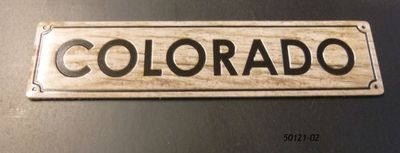 4" street sign Colorado Magnet wood look 