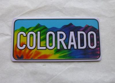 Souvenir Colorado Tie Dye Mountains Magnet