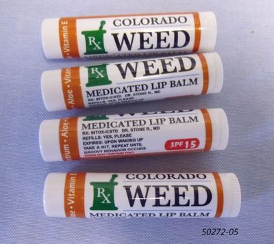Souvenir Lip Balm with RX Colorado Weed design.   (Does not contain THC)