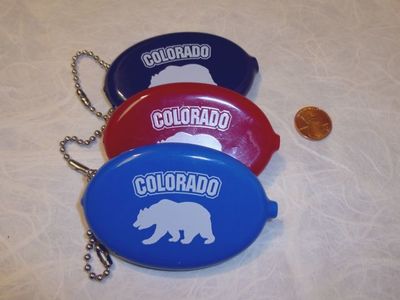 Squeeze Purse Keyring with Colorado Souvenir design