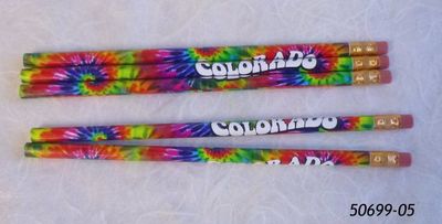 Souvenir Colorado Pencil Rainbow tie-dye design