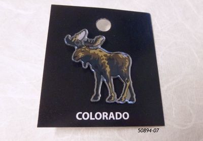 Colorado Souvenir Lapel pin:  Moose cutout