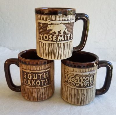 Wood look ceramic mug with custom souvenir design.  Minimum to customize:  720 pc